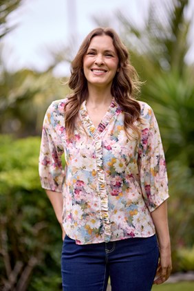 JOLENE RUFFLE BLOUSE